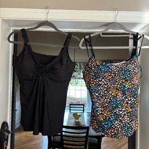 NWT  2 Tankini swimsuits from Everything But Water  With tags- underwire  size
